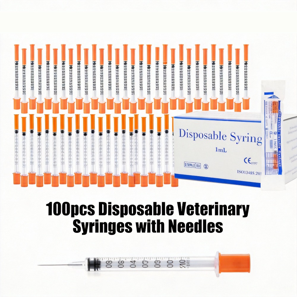 Pet Supplies Store - 100pcs Disposable Syringe1ml 0.5ml 30G 31G