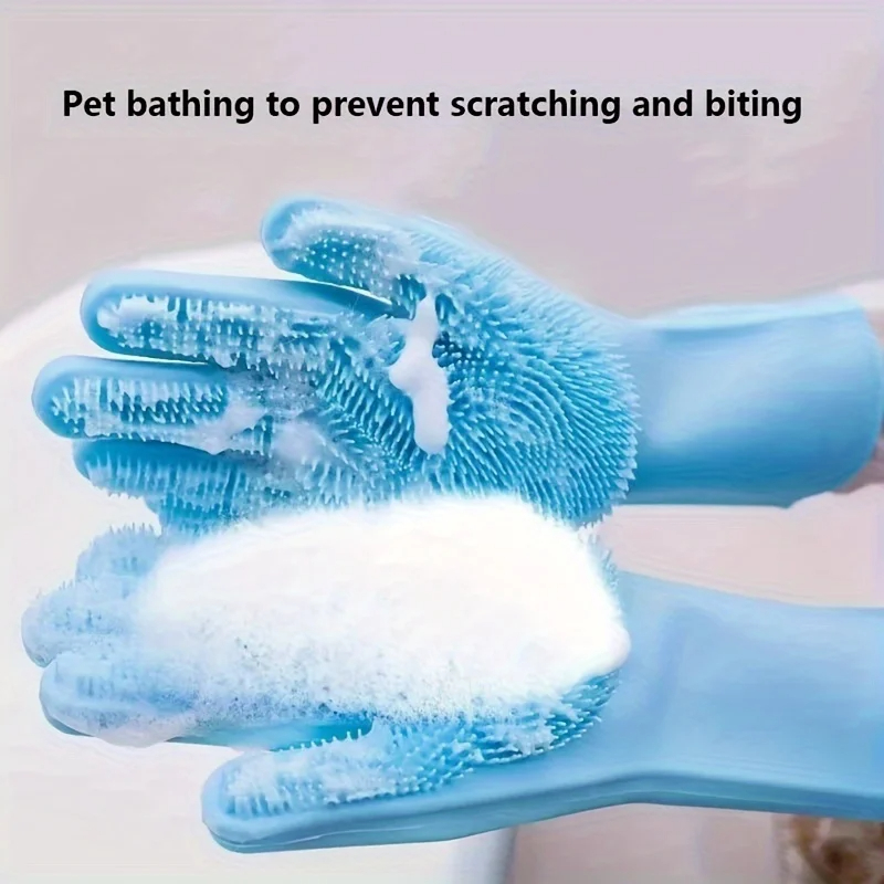 Pet Supplies Store - Multifunctional Silicone Pet Grooming Gloves Hair
