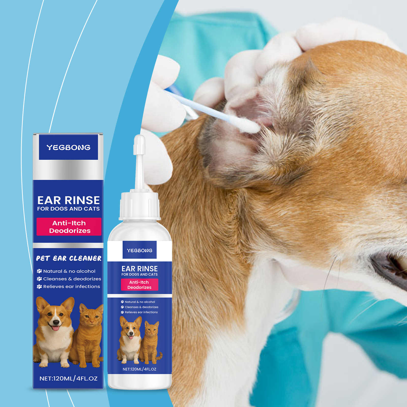 Pet Ear Cleaner For Dogs & Cat - đánh giá và giá Pet Ear Cleaner