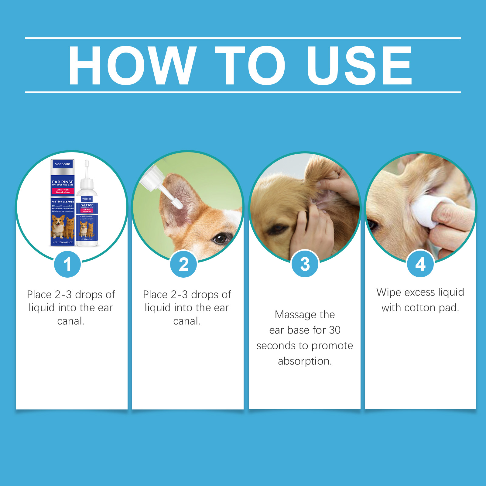 Pet Ear Cleaner For Dogs & Cat - đánh giá và giá Pet Ear Cleaner