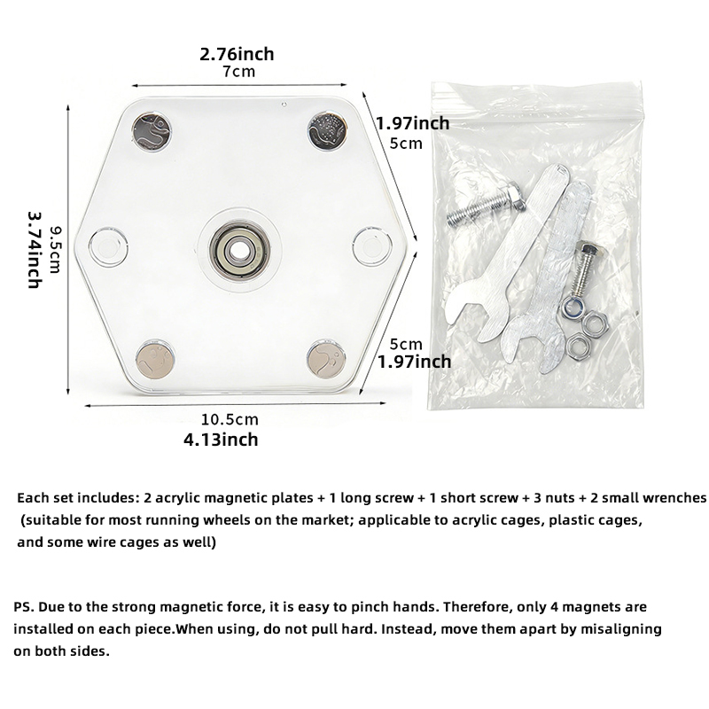 Magnetic running wheel bracket - đánh giá và giá Hamster Cage Wheel