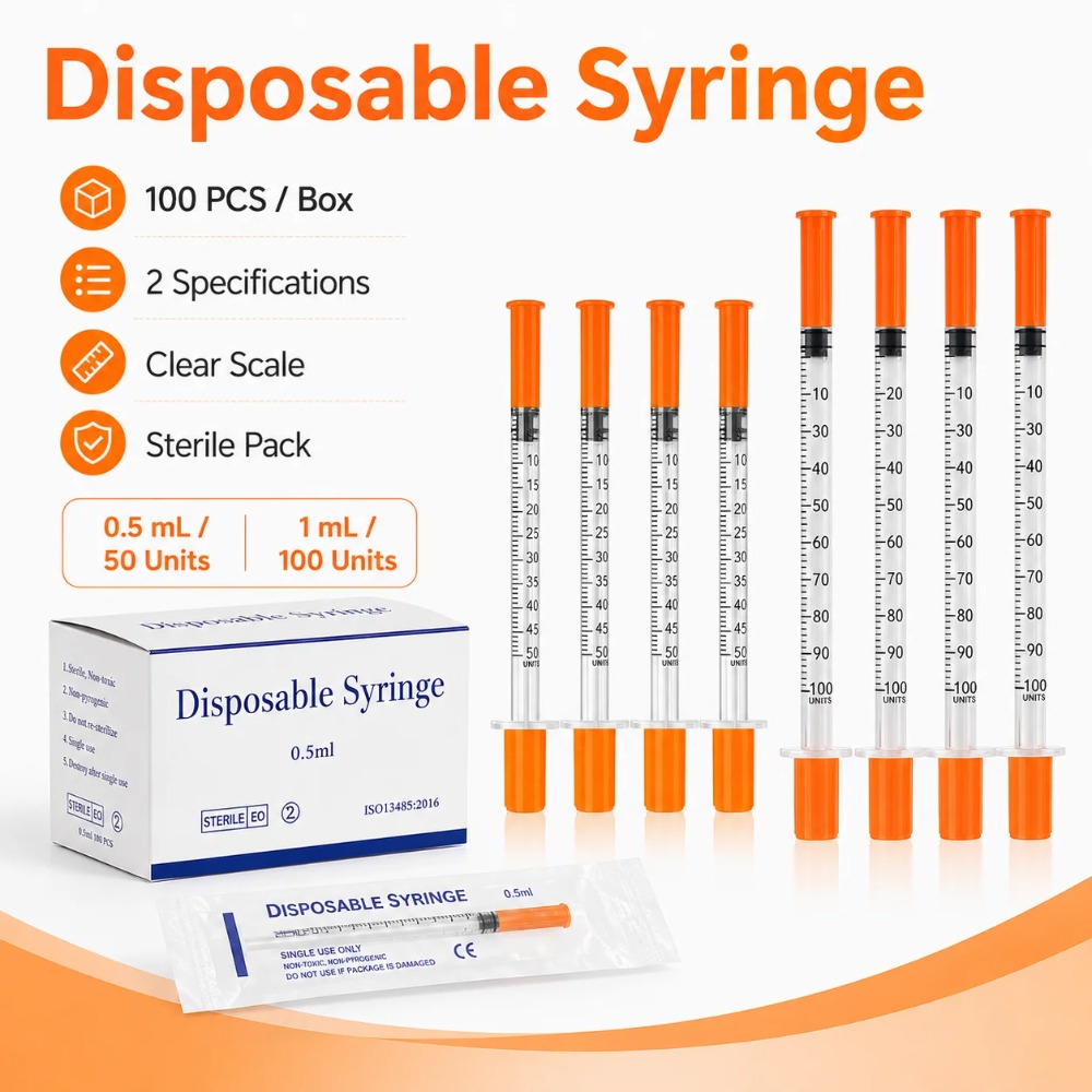 100pcs Disposable Syringe1ml 0 - đánh giá và giá Pet Supplies Store
