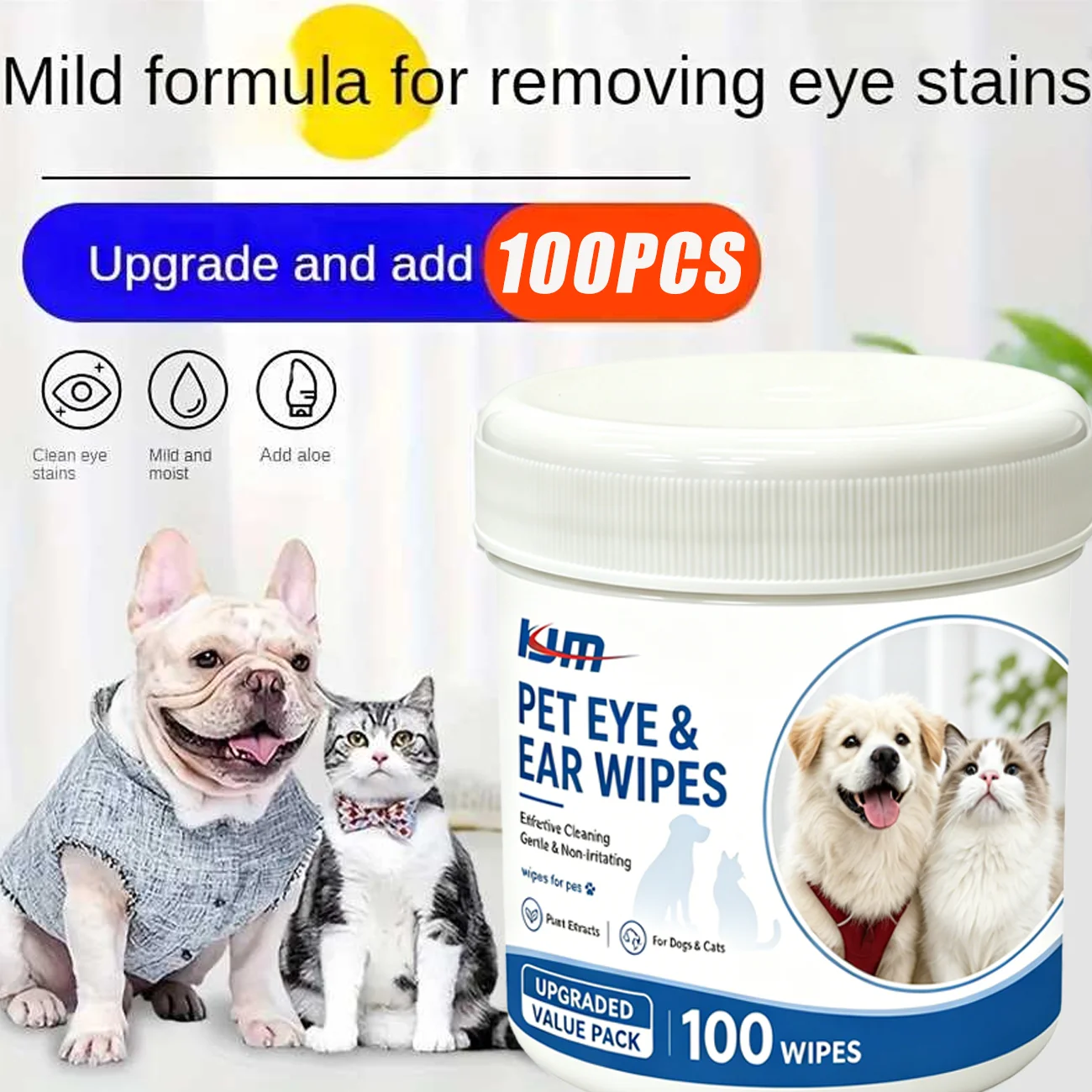 KJM 100pcs Pet Eye And Ear Wip - đánh giá và giá Pet Ear Cleaner