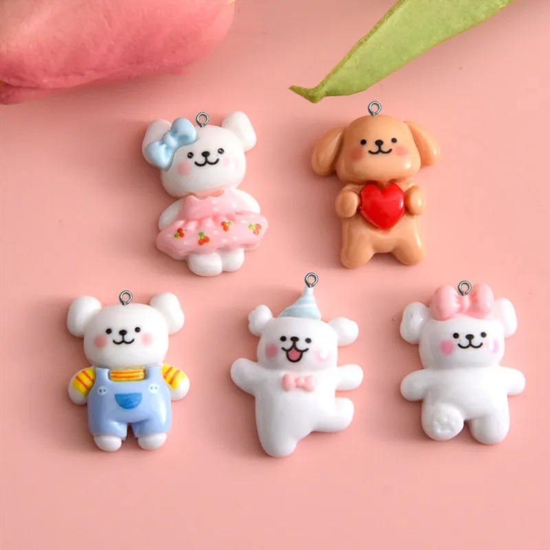10pcs Cartoon Dog Resin Charms - đánh giá và giá Pet Supplies Store