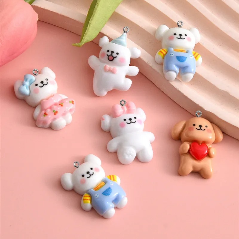10pcs Cartoon Dog Resin Charms - đánh giá và giá Pet Supplies Store