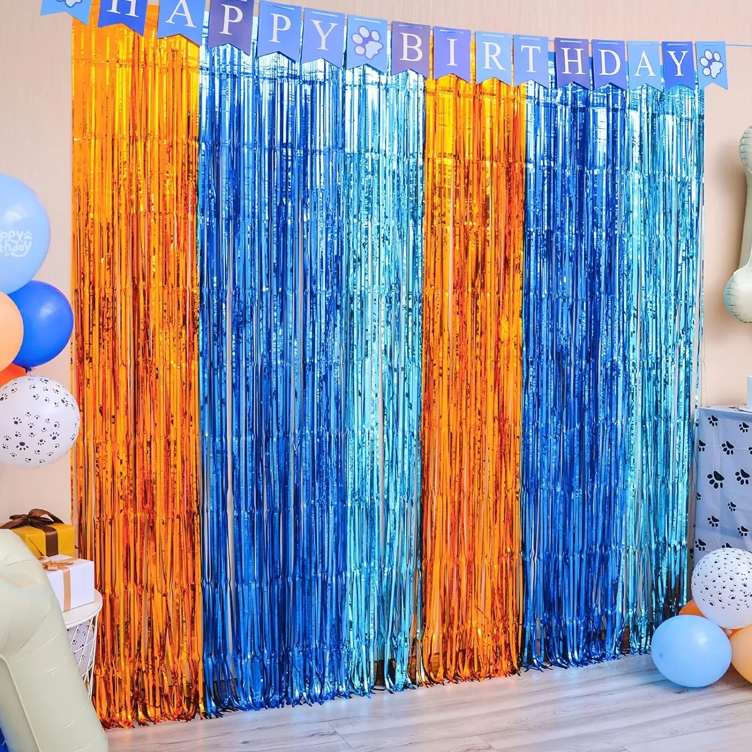 Orange Blue Dog Foil Fringe Cu - đánh giá và giá Pet Supplies Store