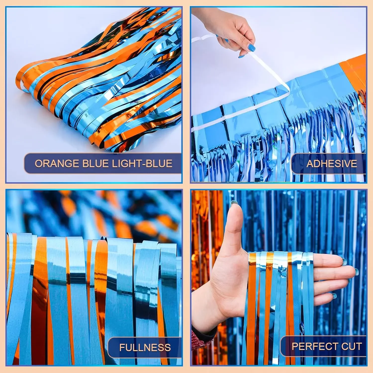 Orange Blue Dog Foil Fringe Cu - đánh giá và giá Pet Supplies Store